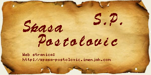 Spasa Postolović vizit kartica